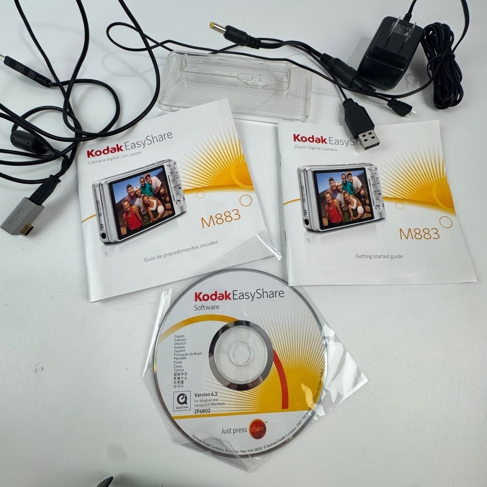 Kodak EasyShare M883 8MP Digital Camera Bundle Case Charger Battery No SD Tested - Picture 13 of 14